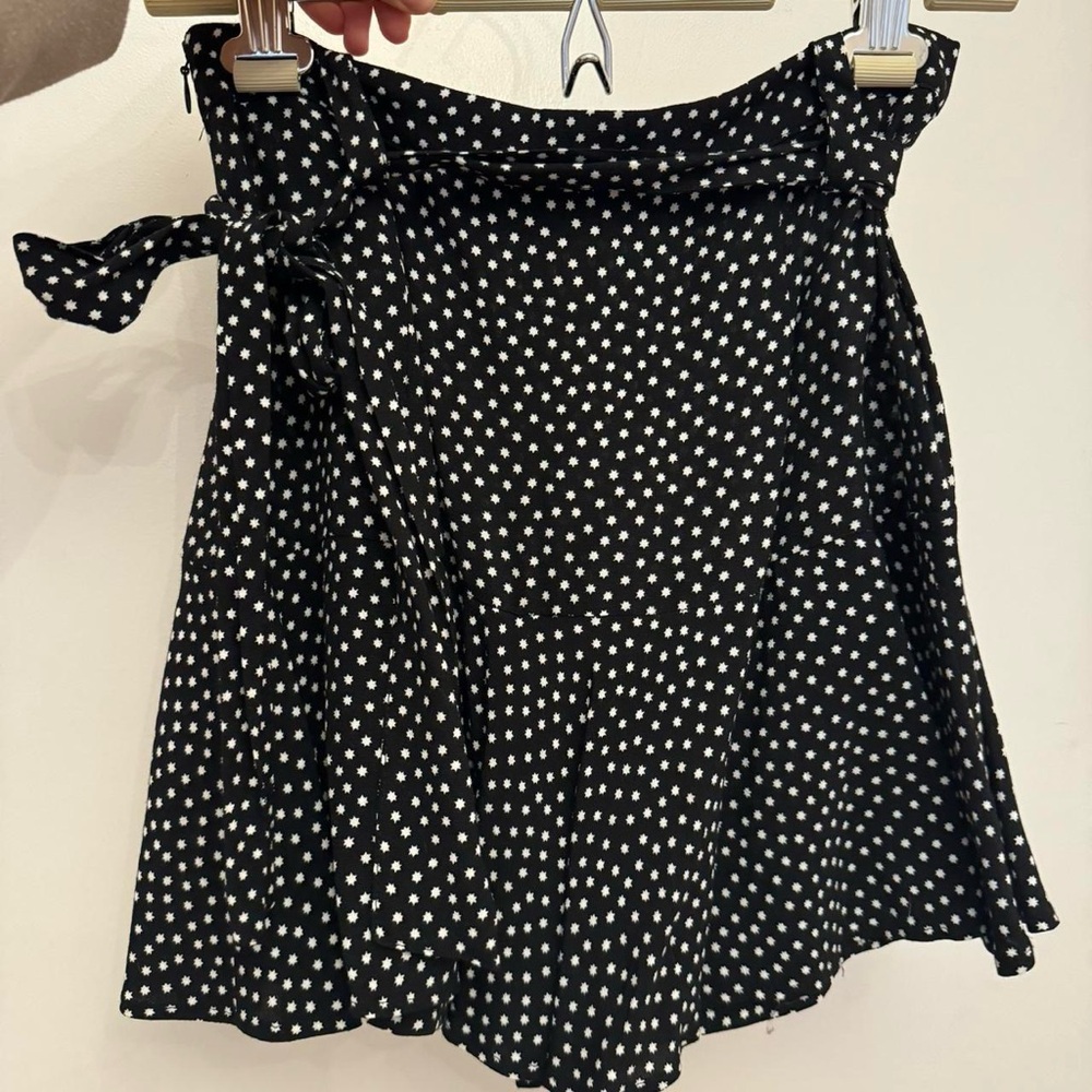 Zara Black and White Polka Dot Mini Skirt